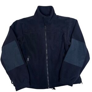TRU-SPEC Mens Fleece Jacket Full Zip Dark Navy Size Medium Utility Outdoor